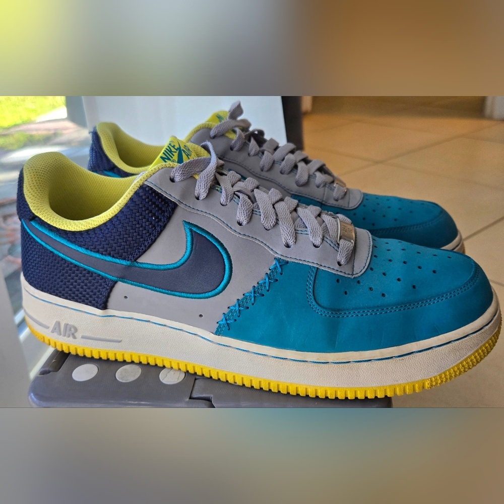 Nike Air Force 1 LowWolf Grey Midnight Navy Tropical Teal